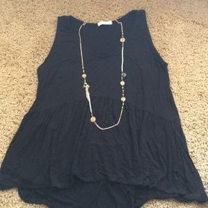 Cherish black boho top